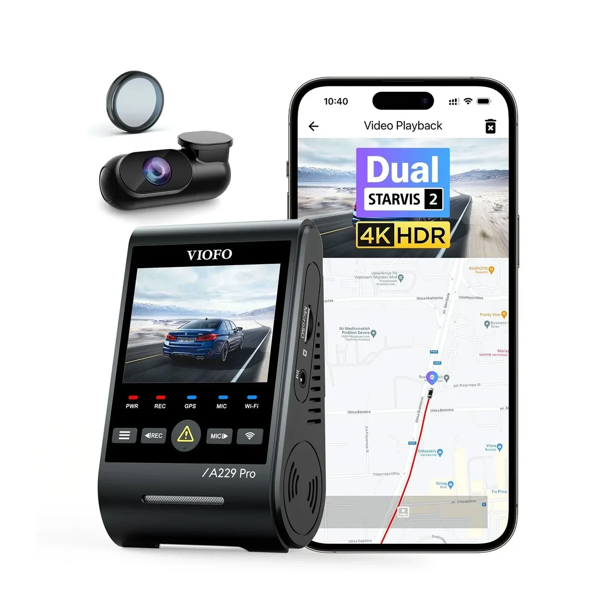 Viofo A229 Pro 2CH — 2-channel 2160p dash cam